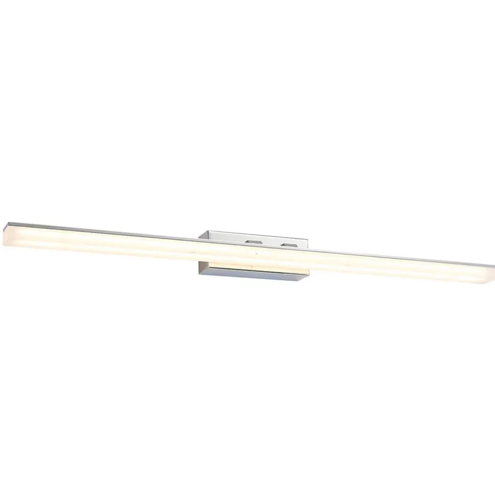 LED badkamer wandlamp Lucande, 46cm, chroom, metaal, IP44