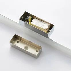 LED badkamer wandlamp Lucande, 46cm, chroom, metaal, IP44