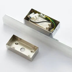 LED badkamer wandlamp Lucande, 32cm, chroom, metaal, IP44