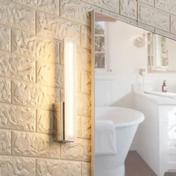 LED badkamer wandlamp Lucande, 32 cm hoog, chroom, IP44