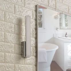 LED badkamer wandlamp Lucande, 32 cm hoog, chroom, IP44