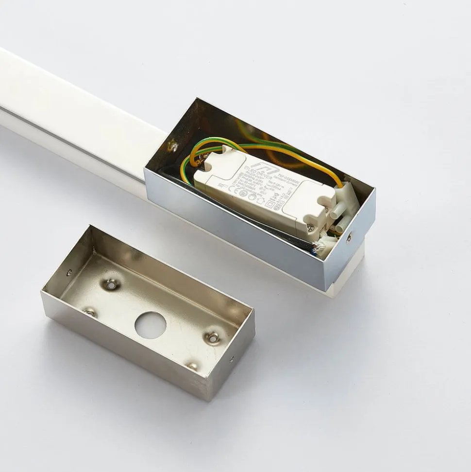 LED badkamer wandlamp Lucande, 32 cm hoog, chroom, IP44