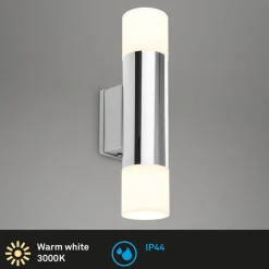 LED badkamerlamp 2090028 2-lamps, chroom