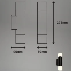 LED badkamerlamp 2090025 2-lamps, zwart