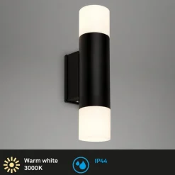 LED badkamerlamp 2090025 2-lamps, zwart