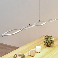 LED balkhanglamp Roan, golfvormig