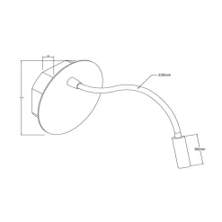LED batterij wandspot Jolijn, goud mat, flexibele arm, Ø 11 cm, magneet