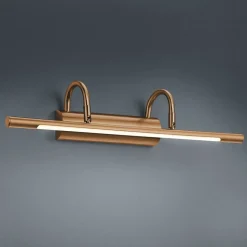 LED beeld-wandlamp Lorena, oudmessing