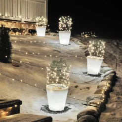 LED bloempot Assisi verlicht Ø 28 cm