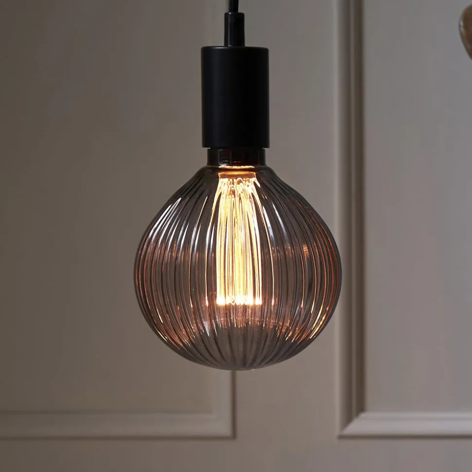 LED bol G125 Decoled E27 1W 2.000K rookgrijs