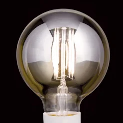 LED bollamp E27 G95 6W amber 2.200K dimbaar