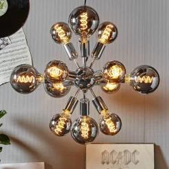 LED bollamp E27 2W G125 Decoled Spiral Smoke