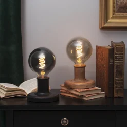 LED bollamp E27 2W G125 Decoled Spiral Smoke