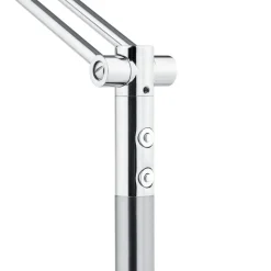 LED booglamp Evolo CCT, mat nikkel/chroom