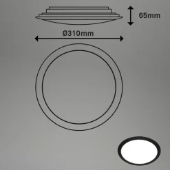 LED buiten plafondlamp 3766015 IP44, zwart