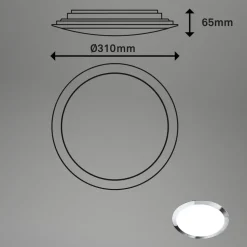 LED buiten plafondlamp 3766018 IP44, chroom