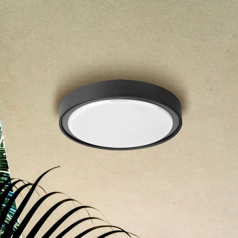 LED buiten plafondlamp Anabella, donkergrijs