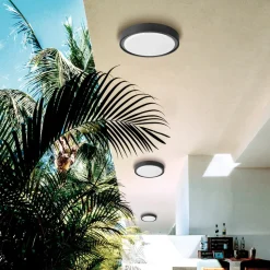 LED buiten plafondlamp Anabella, donkergrijs