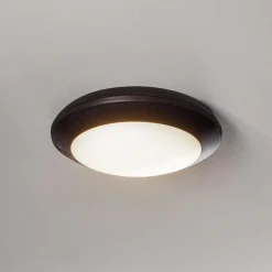 LED buiten plafondlamp Berta, zwart, CCT