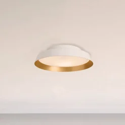 LED buiten plafondlamp Boop! Ø37cm wit/goud