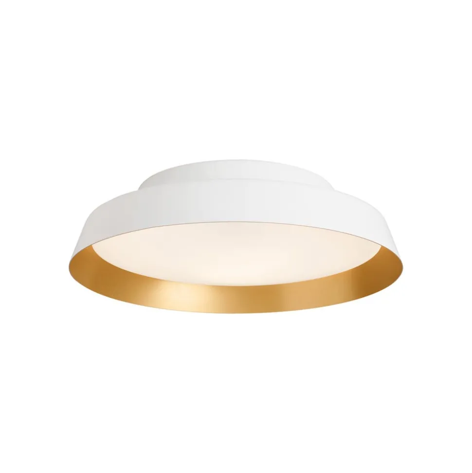 LED buiten plafondlamp Boop! Ø37cm wit/goud