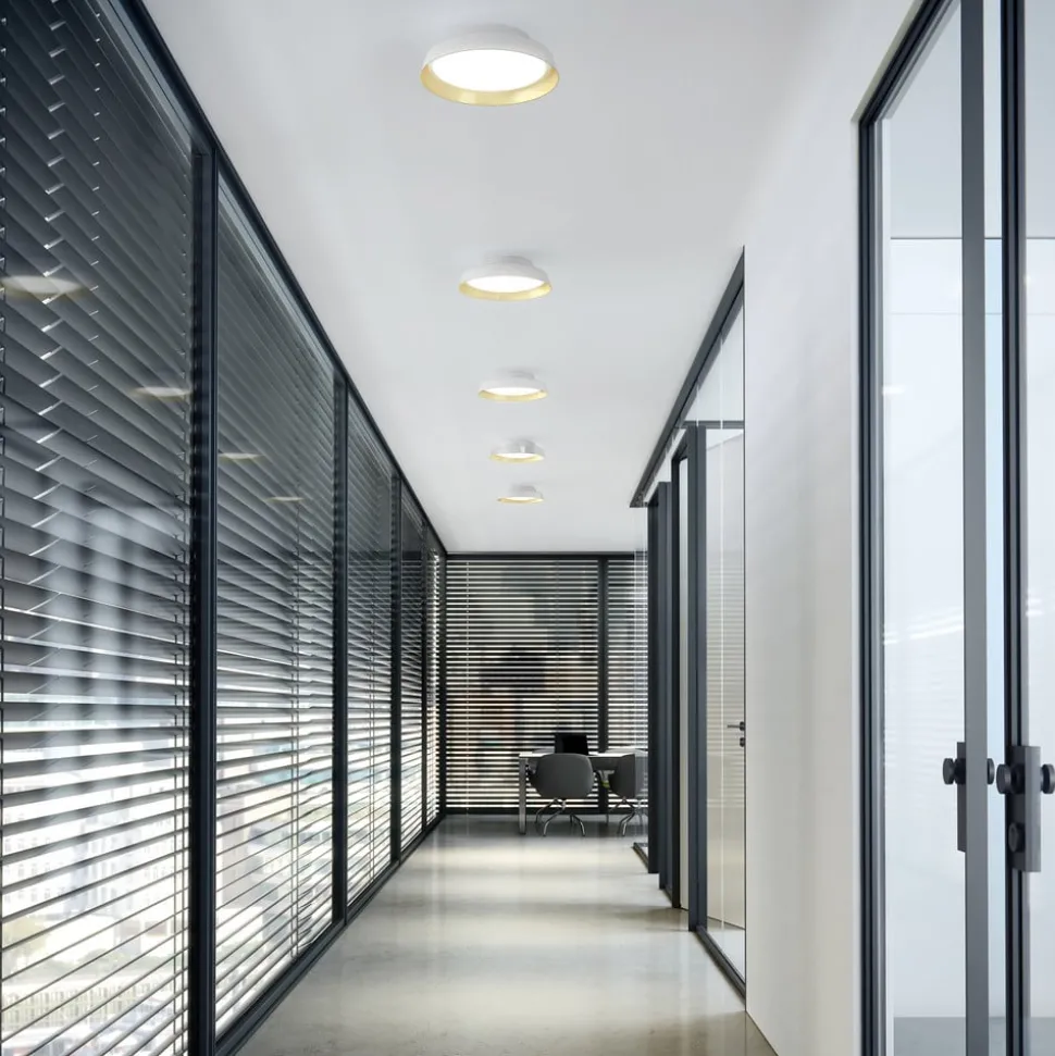 LED buiten plafondlamp Boop! Ø37cm wit/goud