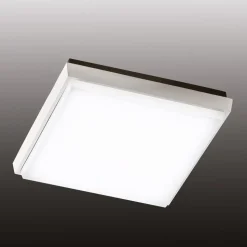 LED buiten plafondlamp Desdy, 24x24 cm, wit