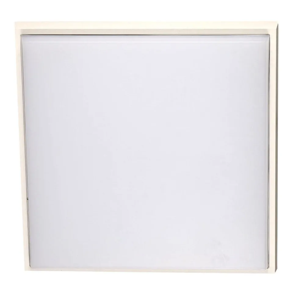 LED buiten plafondlamp Desdy, 30x30 cm, wit