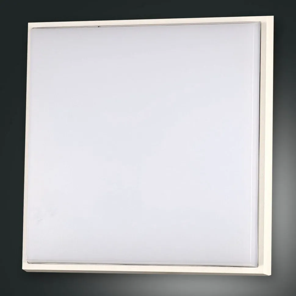 LED buiten plafondlamp Desdy, 30x30 cm, wit