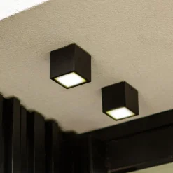 LED buiten plafondlamp Gemini XS, 4.000K antraciet