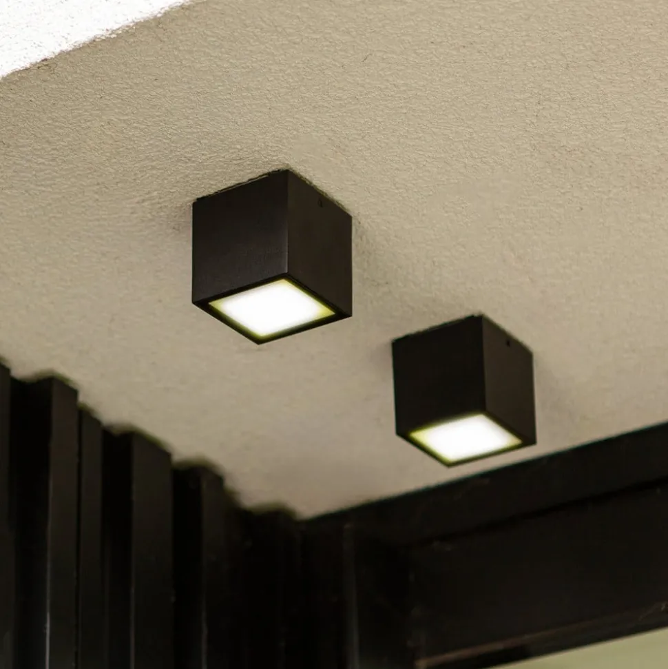 LED buiten plafondlamp Gemini XS, 4.000K antraciet