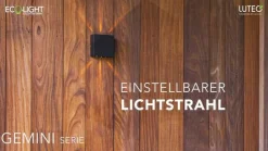 LED buiten plafondlamp Gemini XS, 4.000K antraciet