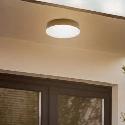 LED buiten plafondlamp Lyam, IP65, donkergrijs