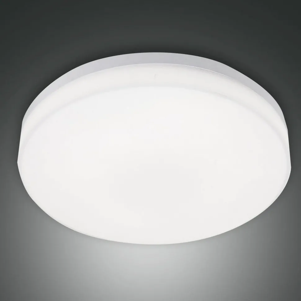 LED buiten plafondlamp Trigo met sensor, wit