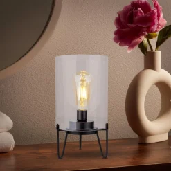 LED buiten sfeerlamp Lonna, batterij, glas, metaal