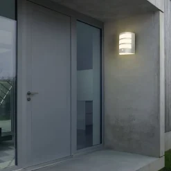 LED buiten wandlamp 3795014, chroomkleurig, sensor, IP44