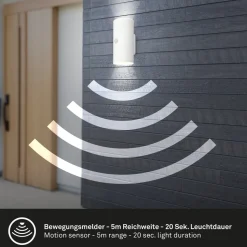 LED buiten wandlamp 3787016, wit, sensor, omhoog/omlaag