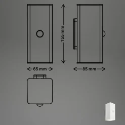 LED buiten wandlamp 3788016, wit, sensor, omhoog/omlaag