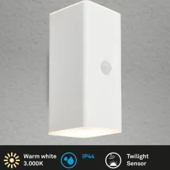 LED buiten wandlamp 3788016, wit, sensor, omhoog/omlaag