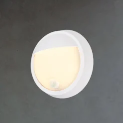 LED buiten wandlamp 3785016 wit bewegingsmelder Ø 17 cm