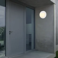 LED buiten wandlamp 3785016 wit bewegingsmelder Ø 17 cm