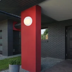 LED buiten wandlamp 3785016 wit bewegingsmelder Ø 17 cm