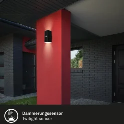 LED buiten wandlamp 3788015, zwart, sensor, omhoog/omlaag