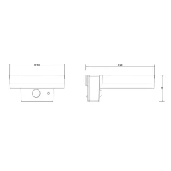 LED buiten wandlamp 36507 zwart, sensor, kunststof