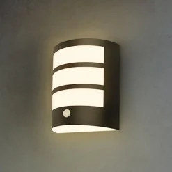 LED buiten wandlamp 3795015, zwart, sensor, IP44