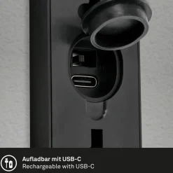 LED buiten wandlamp 3787015, zwart, sensor, omhoog/omlaag