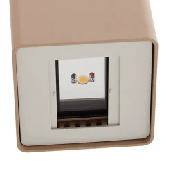 LED buiten wandlamp Aaron, beige, IP54, omhoog/omlaag