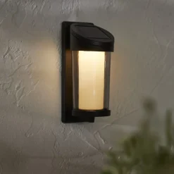 LED buiten wandlamp Alippa, zwart Hoogte 21 cm metaal