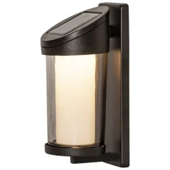 LED buiten wandlamp Alippa, zwart Hoogte 21 cm metaal