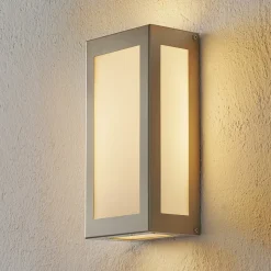 LED buiten wandlamp Aqua Rain, roestvrijstaal